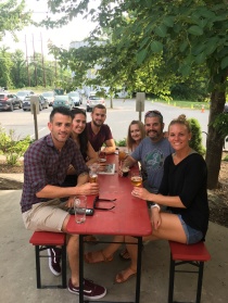 We got to Asheville and it was the humans anniversary. We celebrated by going back to Highland Brewery and having a beer. Our friends Alfio, Stephanie, Tatiana and Brian joined us.