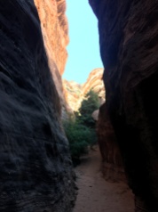 view of our hike down a slot canyon